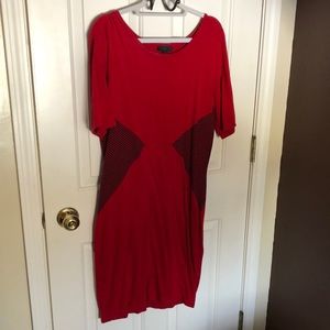 Red sweater dress